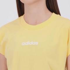 Camiseta Feminina adidas Manga Curta Logo Linear - Foto 5