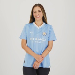 Camisa Manchester City I 24/25 PUMA Feminina - Foto 1
