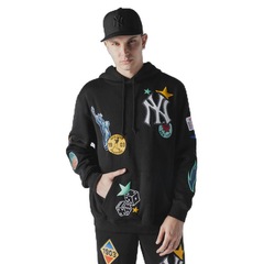 Blusão de Moletom New Era Canguru Fechado New York Yankees MLB Masculino - Foto 2