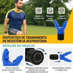 Bucal Gold Sports Esportivo de Treinamento Respiratório - Foto 5