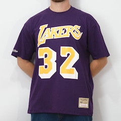 Camiseta NBA Oversized La Lakers Johnson 32 Masculina - Foto 2