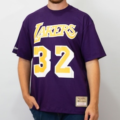 Camiseta NBA Oversized La Lakers Johnson 32 Masculina - Foto 3