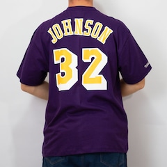 Camiseta NBA Oversized La Lakers Johnson 32 Masculina - Foto 6