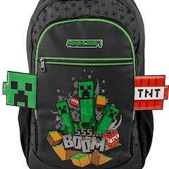 Mochila Sestini Grande 2 Compartimento Minecraft Icons Infantil - Foto 4
