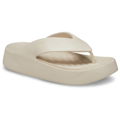 Sandália Feminino Crocs Getaway Plataform Flip Stucco - Foto 2