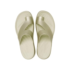 Sandália Feminino Crocs Getaway Platform Toe Loop Champagne Metallic - Foto 5