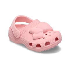 Sandália Crocs Littles Velvet Bow Powder - Infantil - Foto 2