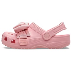 Sandália Crocs Classic Bow Clog K Powder - Infantil - Foto 3