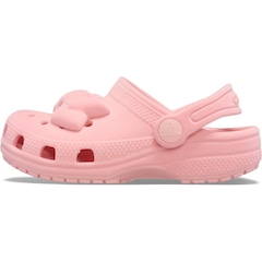 Sandália Crocs Classic Velvet Bow Clog T Powder Infantil - Foto 3