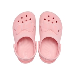 Sandália Crocs Classic Velvet Bow Clog T Powder Infantil - Foto 5