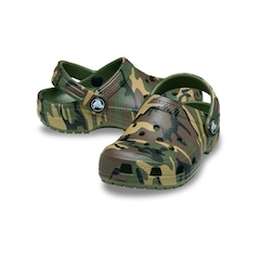 Sandália Crocs Classic Camouflage Clog T Army Infantil - Foto 4