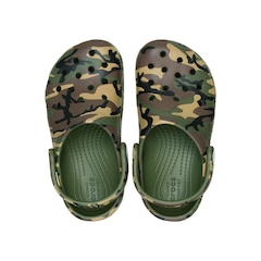 Sandália Crocs Classic Camouflage Clog T Army Infantil - Foto 5