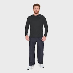 Camiseta ML Mizuno Two Loops 8 Tee Masculino - Foto 1