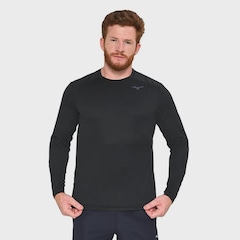 Camiseta ML Mizuno Two Loops 8 Tee Masculino - Foto 2