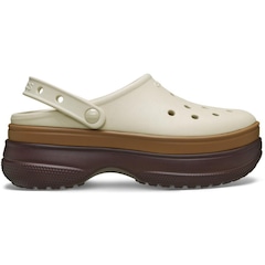 Sandália Crocs Classic Stacked Clog Mocha - Feminino - Foto 1