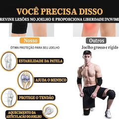 Joelheira Esportiva Gold Sports Aolokis Premium Pro - 1 Par - Foto 4