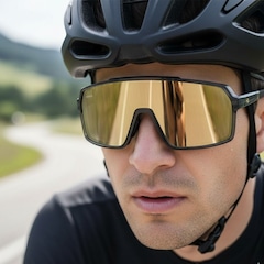 Óculos de Sol Unissex Esportivo HB Grinder Gold Chrome Espelhado - Foto 4