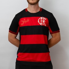 Camisa Do Flamengo Retrô Zico Bench Braziline - Masculino - Foto 3