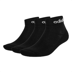 Meia Cano Baixo Linear Ankle adidas - 3 Pares - Unissex - Foto 1