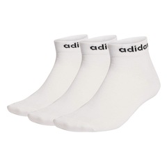 Meia Cano Baixo Linear Ankle adidas - 3 Pares - Unissex - Foto 1