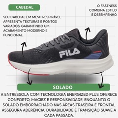 Kit Tênis Fila Fastness E Meia - Masculino - Foto 4