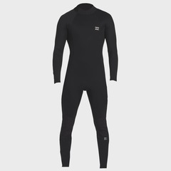 Long John Billabong Foil 302 Full Back Zip Black - Masculino - Foto 1