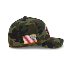 Boné New Era 9Forty M-Crown A-Frame San Francisco 49ers NFL Salute Service 2025 Masculino - Foto 6