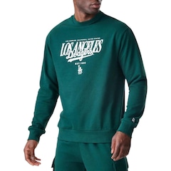 Blusão de Moletom New Era Los Angeles Dodgers Importado Fleece Top Masculino - Foto 1
