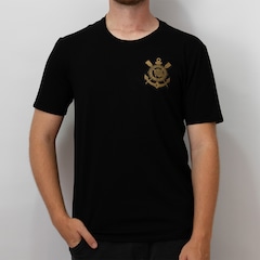 Camisa do Corinthians Black Gold Coimbra - Masculina - Foto 3