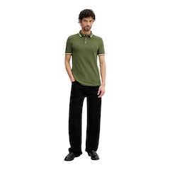 Camisa Polo Tommy Hilfiger Tipped Slim Fit Masculina - Foto 3