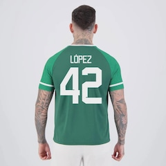 Camisa Palmeiras Verdão Escudo Verde 42 Flaco López Massculina - Foto 1