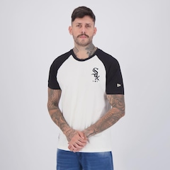 Camiseta New Era MLB Chicago White Sox Raglan Masculina - Foto 3