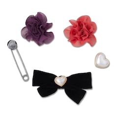 Kit Jibbitz Crocs Flores e Pérolas Pack com 5 Peças - Foto 1
