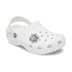 Jibbitz Crocs Margarida Prata com Pedrinhas - Foto 2