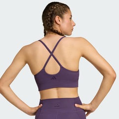 Top adidas All Me Light Suporte Rib Long Line Feminino - Foto 6