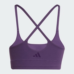 Top adidas All Me Light Suporte Rib Long Line Feminino - Foto 7