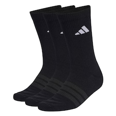 Meia Cano Alto adidas Unissex Cushioned Crew 3 Pares Unissex - Foto 1