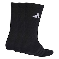 Meia Cano Alto adidas Unissex Cushioned Crew 3 Pares Unissex - Foto 2