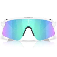 Óculos de Sol Unissex Oakley Stunt Devil S Matte White Prizm Sapphir - Foto 3