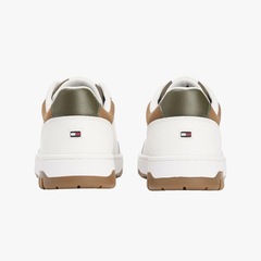 Tênis Masculino Tommy Hilfiger TH Basket Core LTH Ecru Arm Green - Foto 3