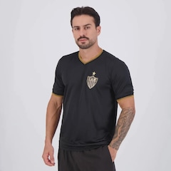 Camisa Atlético Mineiro Preta e Dourada 7 Hulk Masculino - Foto 4