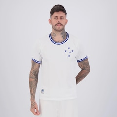 Camisa Cruzeiro Retrô Jacquard Masculina - Foto 1