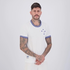 Camisa Cruzeiro Retrô Jacquard Masculina - Foto 2