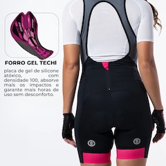 Bretelle Ciclismo Feminino ERT Lady com Zíper Forro em Gel - Foto 2
