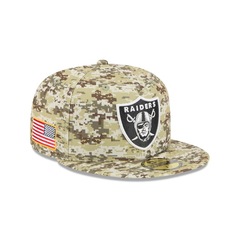 Boné New Era 59FIFTY Las Vegas Raiders NFL Salute Service 2025 Masculino - Foto 3