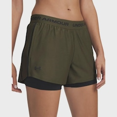 Shorts 2 em 1 Under Armour Tech Play Feminino - Foto 1