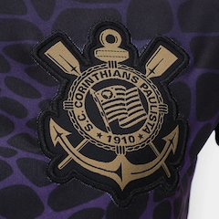 Camiseta Corinthians Coimbra Raglan Gola V Feminina - Foto 3