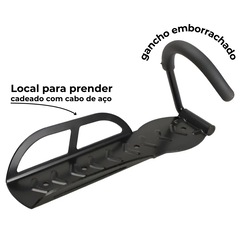 4x Suporte parede bicicleta vertical Absolute gancho fixo - Foto 2