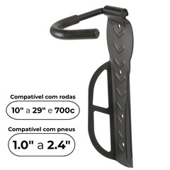 3x Suporte parede bicicleta vertical Absolute gancho fixo - Foto 3