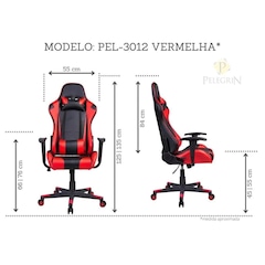 Cadeira Gamer Pelegrin em Couro PU Reclinável PEL-3012 - Foto 2
